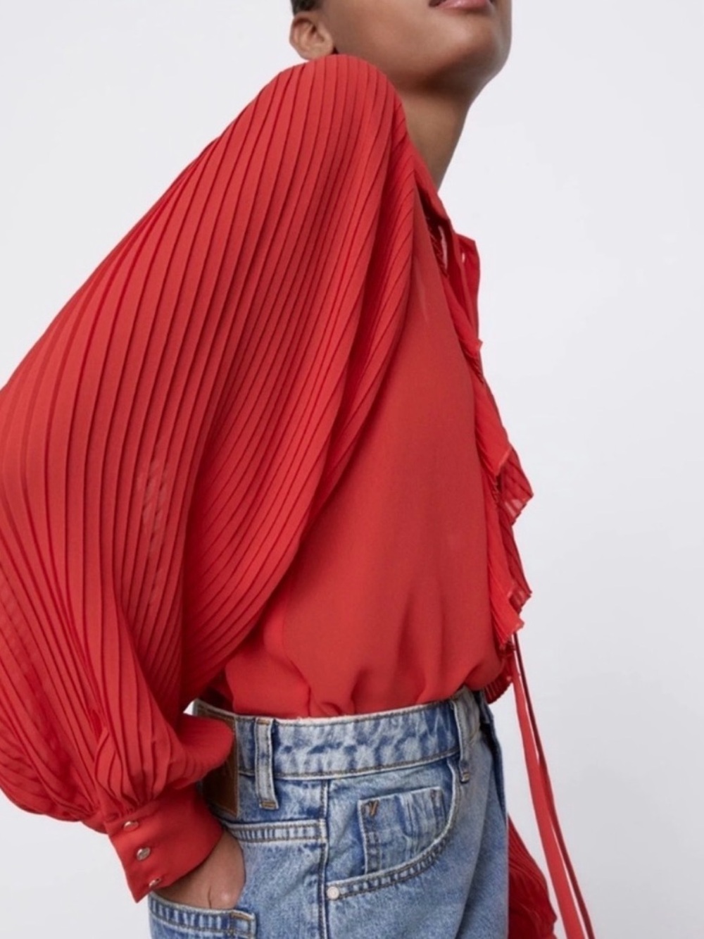 ZARA ~ Raffled Flow Blause - Picture 6 of 11